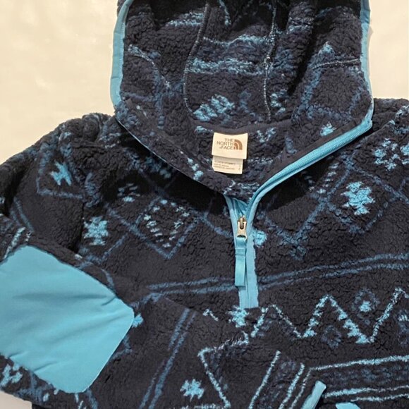 THE NORTH FACE Campshire Pullover Hoodie Women's Sz Small Patterned Navy Blue - Picture 7 of 9